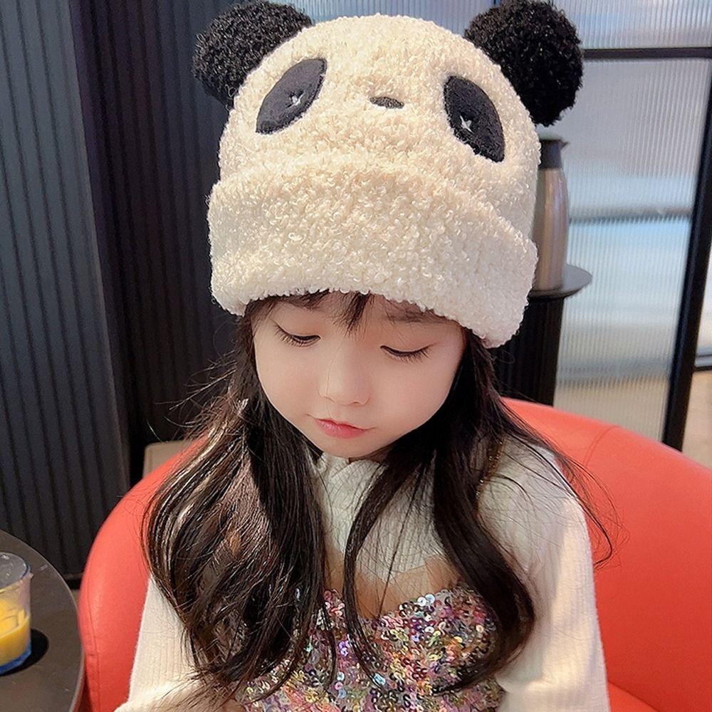 Autumn Winter Panda Ears Hat Warm Knitted Hat Fashion Ski Hat for Children