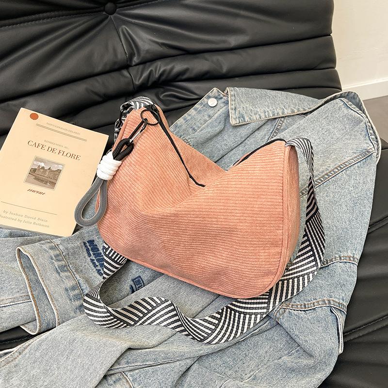 Модная универсальная женская сумка для поездок, большая вместительная сумка-мессенджер, вельветовая простая повседневная сумка через плечо, сумка для поездок
