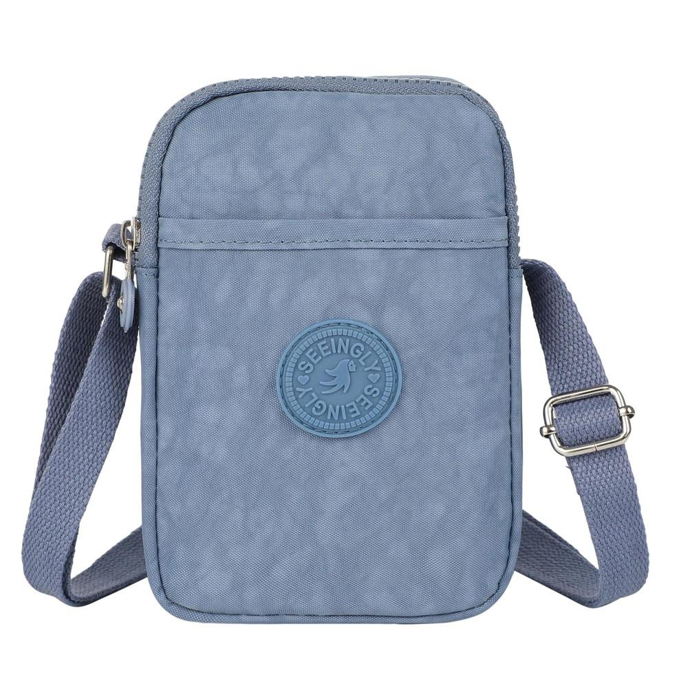 Multi-functional Shoulder Bag Nylon Small Phone Bag Vintage Zipper Crossbody Bag  Storage Bag