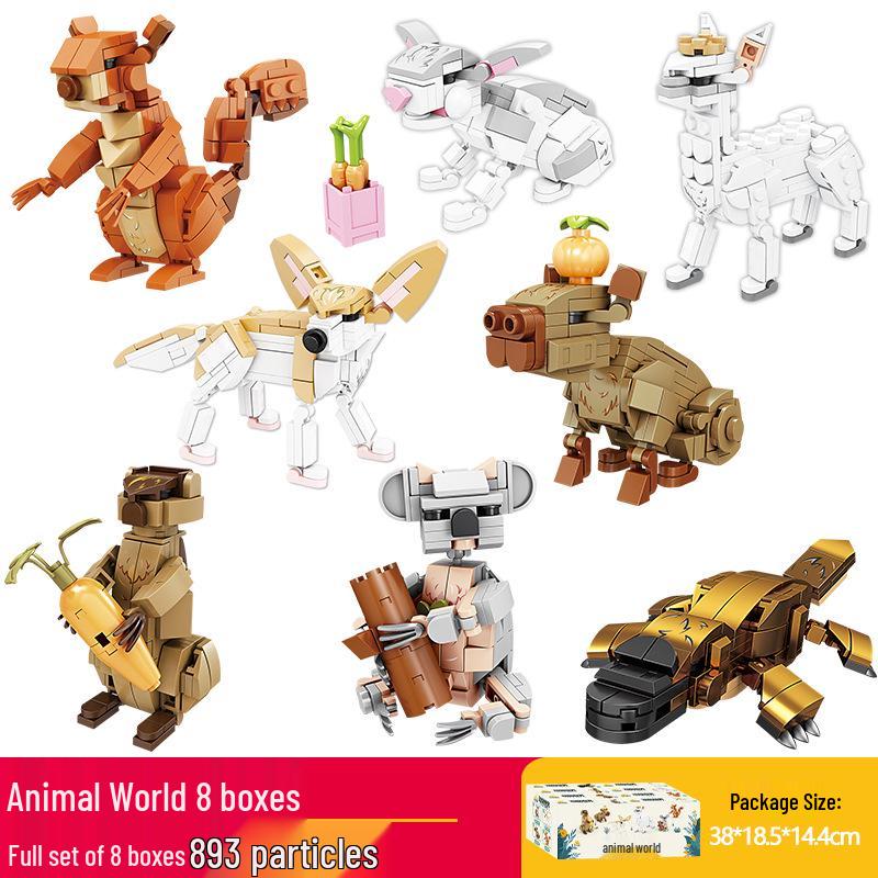 Конструктор Kai Zhi Animal Model – Пазл «Жираф и Кенгуру» для детей