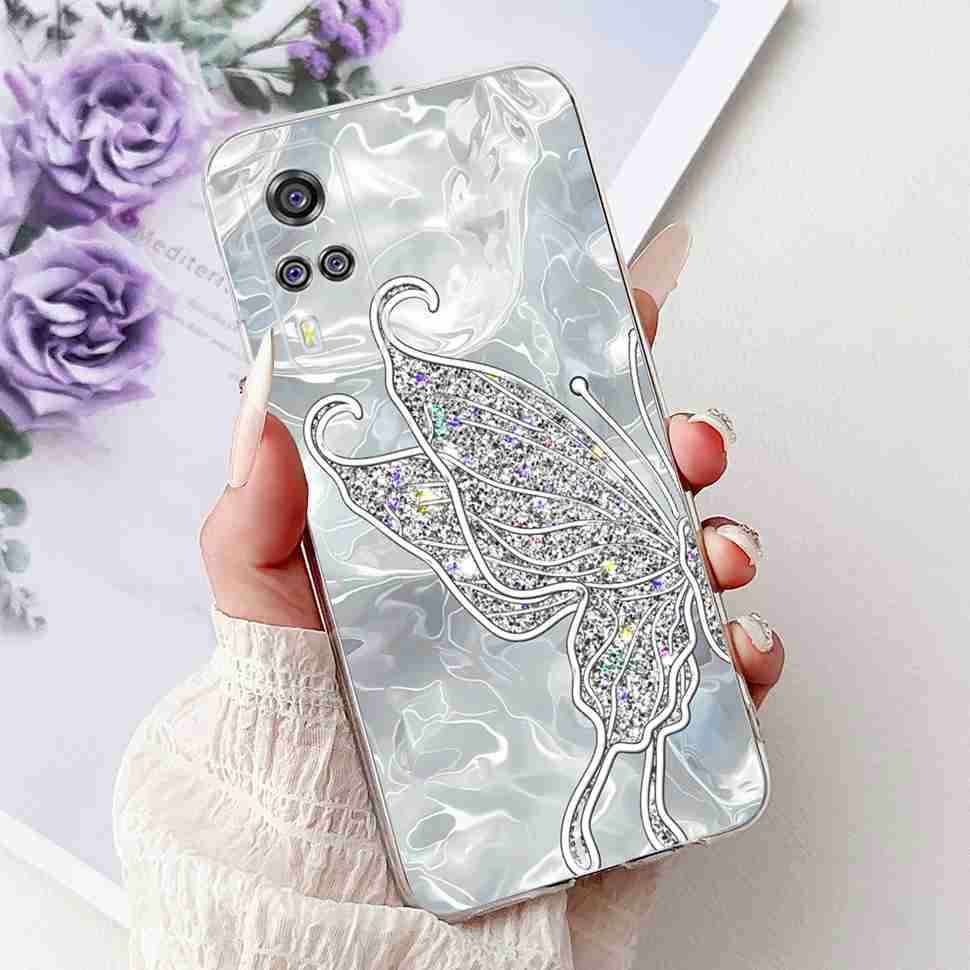 For vivo Y51 V2030 Case Cute Cat Butterfly TPU Soft Silicone Shockproof Cover For Vivo Y51 VIVOY51 6.58" Flowers Phone Cases