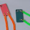 New Fashion Phone Accessory Chain Matte Yellow Green Resin Chain Frosted Crossbody Strap Women Shoulde Phone Chains