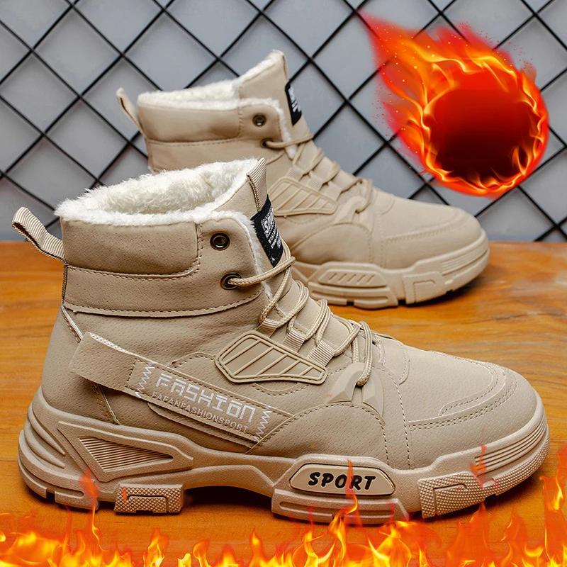 Men Boots Ankle Boots Autumn Outdoor Booties Winter Comfort High Top Shoes for Men Platform Work Boots Botas Hombre 2025