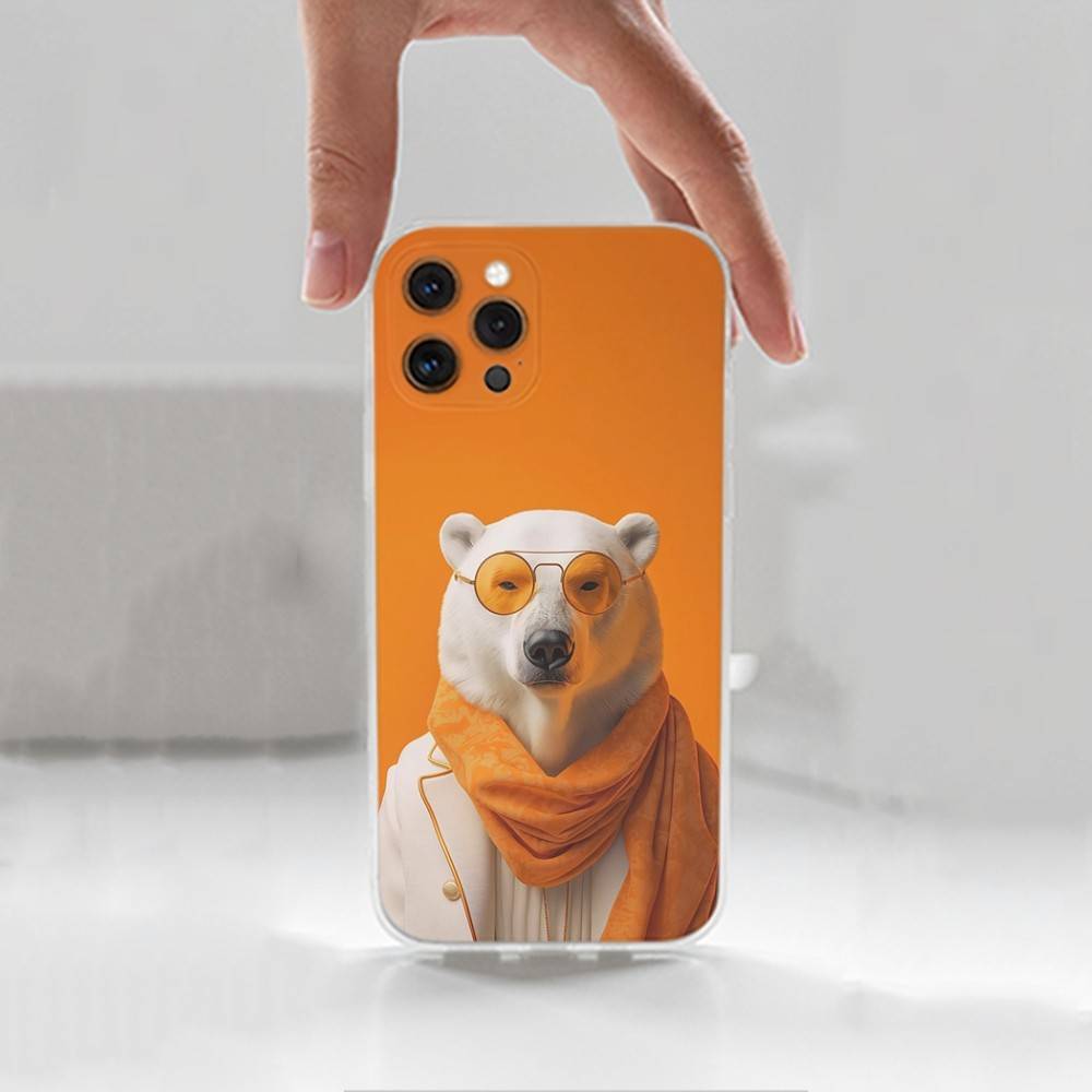 Clothing Art Bear Case For iPhone Max,14,16,X,13,XR,SE,12,15,Pro,17,Plus,11,XS,Mini Transparent Soft Cover