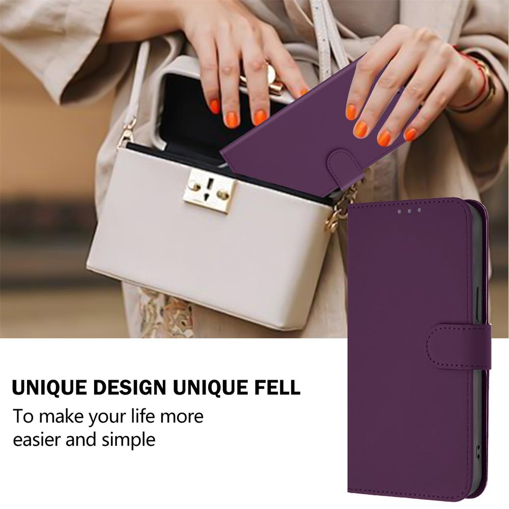 Luxury Solid Color PU Leather Magnetic Flip Wallet Case with Card Holder for TCL 50 Pro Nxtpaper 50 40 SE 30XE 30 Plus 30 XL 20