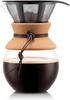 BODUM POUR OVER Pour Over Stainless Steel Mesh Filter Drip Type Coffee Maker 1L with Cork Cover [Genuine Product] 11571-109