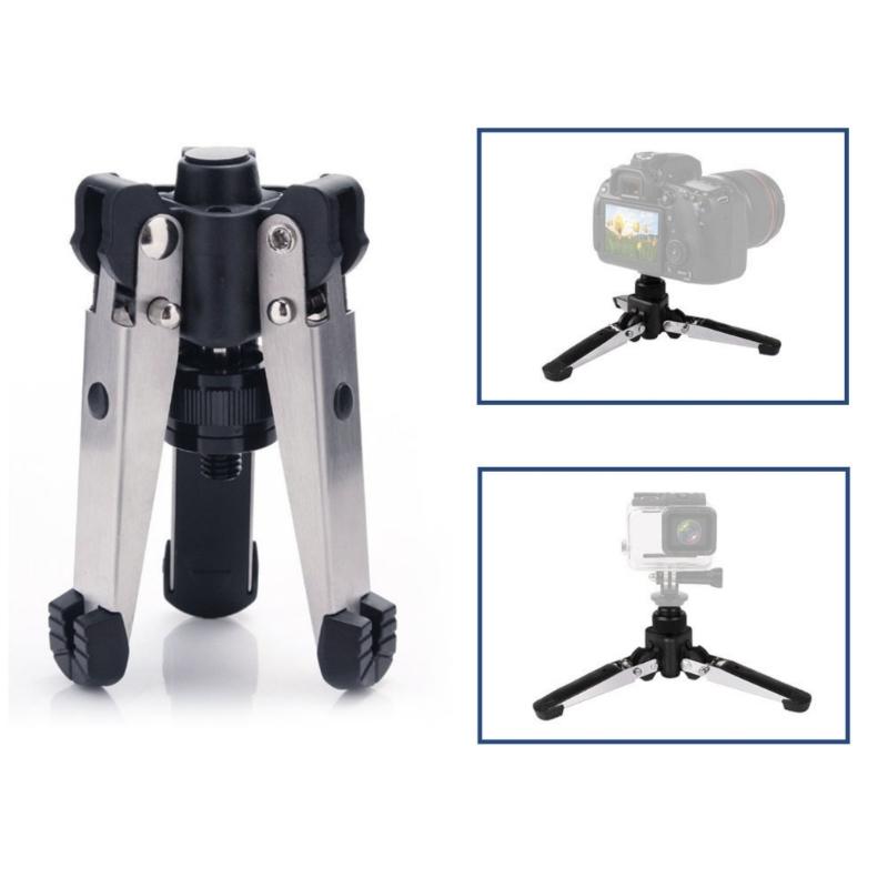 Portable Aluminum Alloy Tripod Stand For Cameras With AntiSlip Base 1/4inch Screw Compatibility Up To 2KG Bear Weight