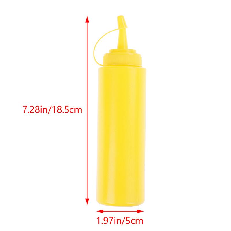 Кухонная пластиковая бутылка для салата 8 унций для соуса, уксуса, масла, кетчупа