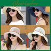 Handwoven Straw Hat For Women With Large Brim Summer Sunshade Foldable Sun Hat For Beach And Outdoor Use