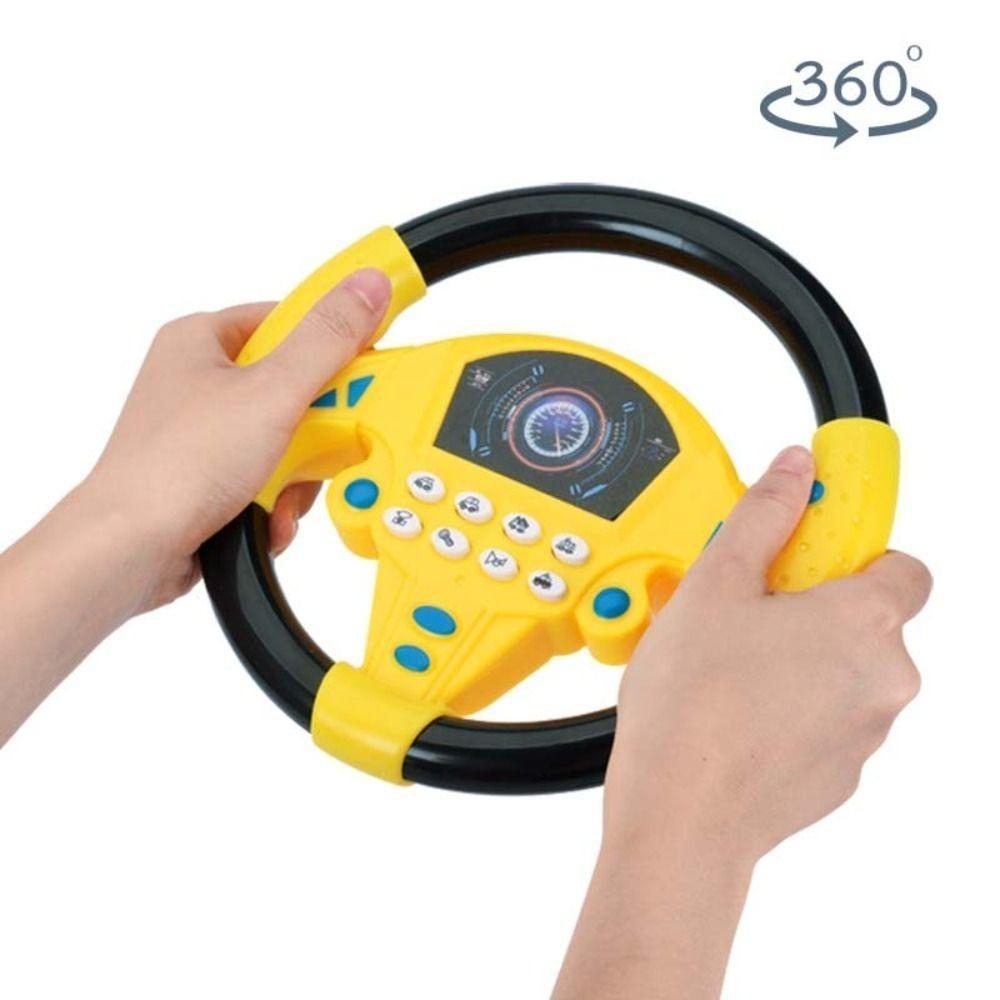 Montessori Copilot Music Steering Wheel Multi Functional Simulate Driving Car Toy Children Gift