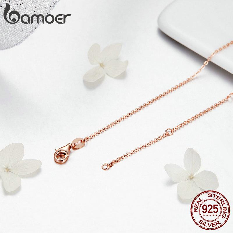 BAMOER Элегантная женская цепочка из стерлингового серебра 925 пробы