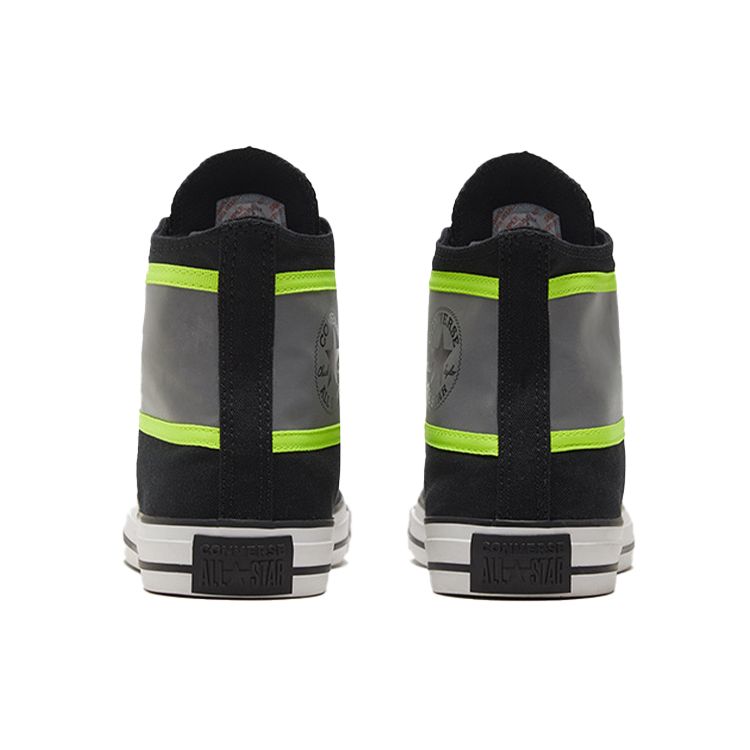 Converse Chuck Taylor All Star Hi-Vis Canvas Wrap Нескользящие Амортизирующие Высокие Кеды для Скейтбординга Унисекс Кроссовки Черный Зеленый Серый 169451C