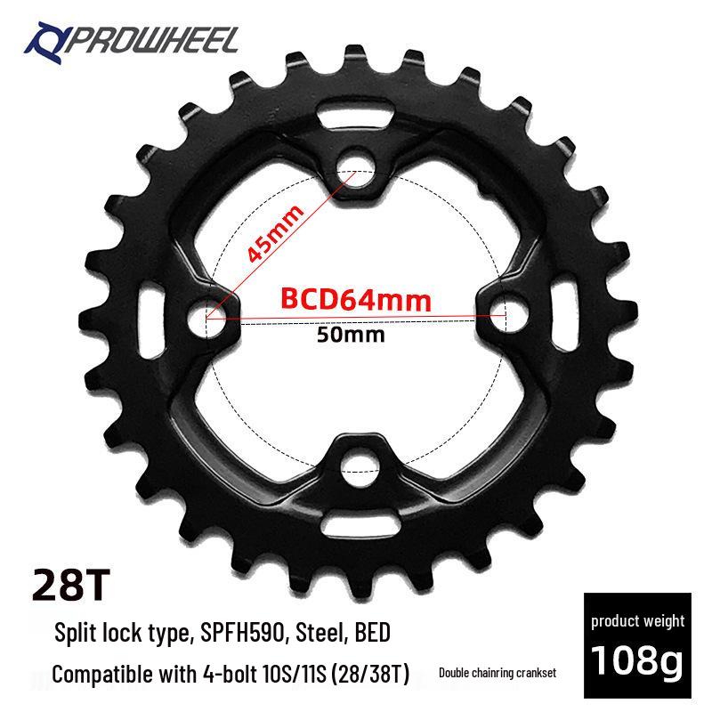 Горный велосипедный шатунный комплект Prowheel на 10/11 скоростей с полым дизайном и звездами 26T/36T/38T для ремонта велосипеда.