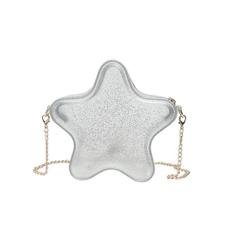 Fashion Gold Silver Star Shaped Women Single Shoulder Chain Bag For Daily Fashion