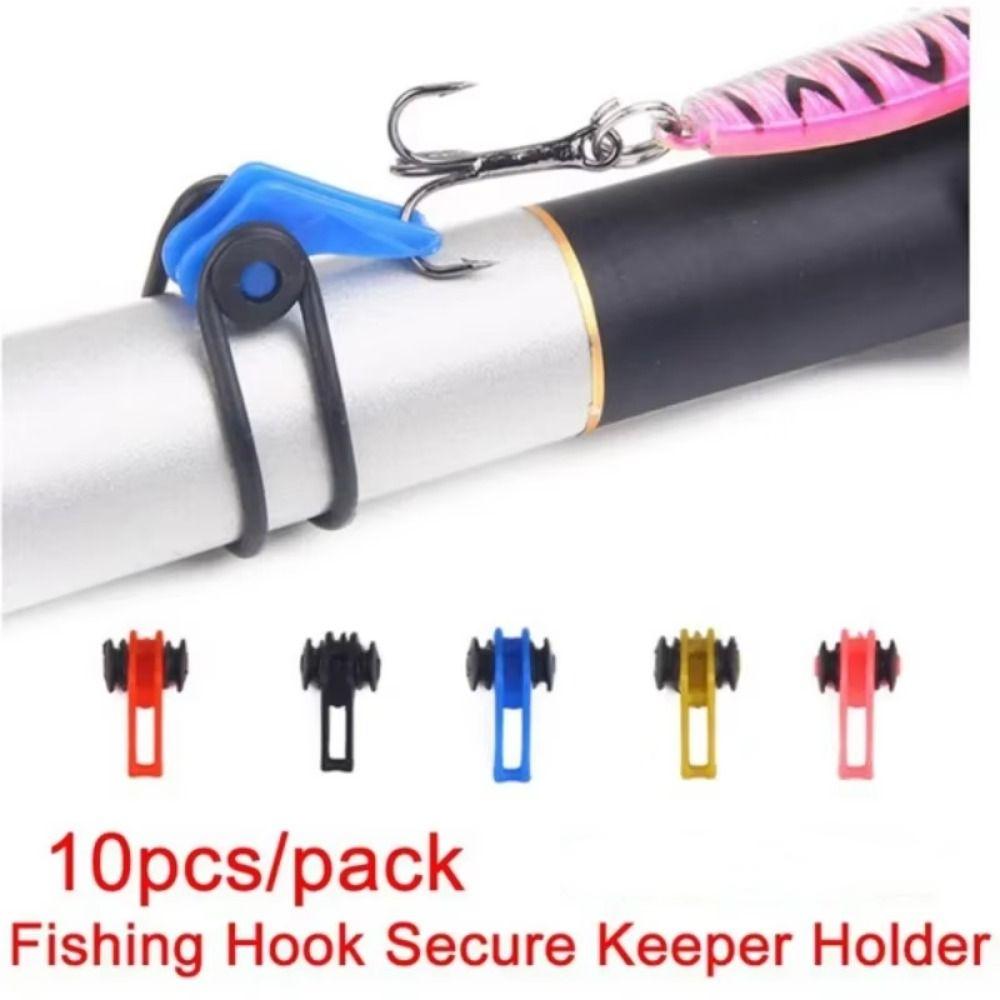 10pcs High Pulling Force Fishing Hook Keeper No Curling Fishing Rod Fixed Fishing Rod Pole