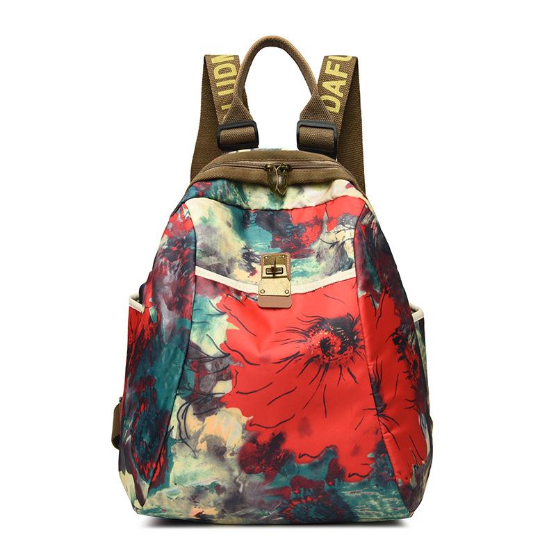 Новая женская сумка на двойное плечо в этническом стиле, непромокаемый женский рюкзак через плечо из ткани Оксфорд на одно плечо