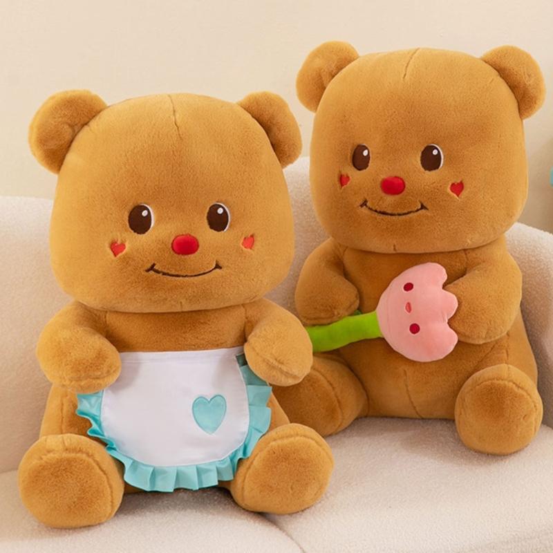 Cute Doll Bear Butter Stuffed Animals Bear Toy Soft Comfortable Bear Doll Early Education Toddlers Toy