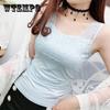 Летние женские рубашки из модального хлопка большого размера, однотонные тонкие кружевные топы без рукавов