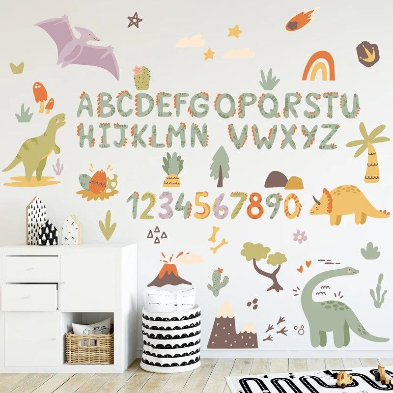 Baby Cartoon Safari Animal Wall Stickers, Giraffe Monkey Lion CHILDREN'S Room Kindergarten Decorative Decals, Cot Decoration