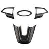 4pcs Carbon Fiber Style Interior Steering Wheel Decoration Moilding Frame Cover Trim for Ford Focus 3 MK3 2015 2016 2017