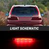 3Rd Third Brake Light For Honda CRV CR-V 2012 2013 2014 2015 2016 LED High Mount Stop Light Brake Lights 3Rd Stop Lamp (White Shell)