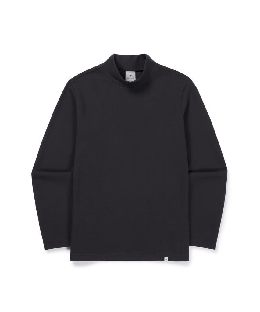 SNOWPEAK APPAREL Лонгслив в рубчик с воротником-стойкой (S26Fmftl32) Древесный уголь