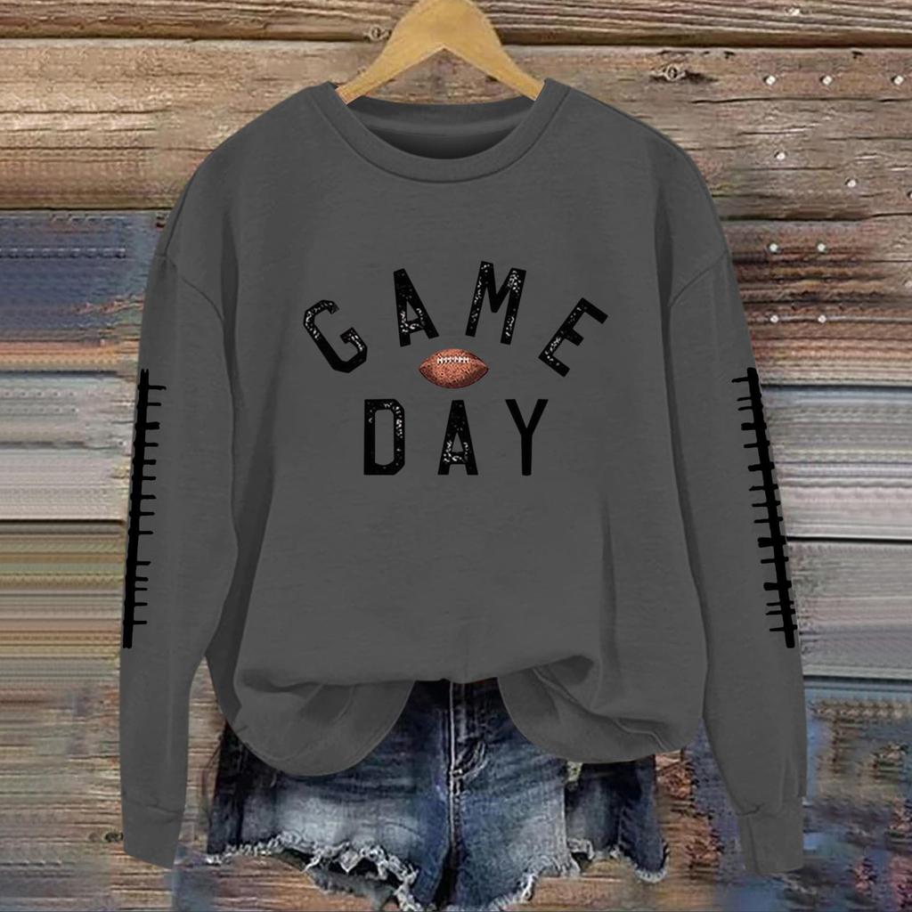 Женский модный и повседневный пуловер с длинными рукавами, принтом и круглым вырезом, спортивный топ-свитшот