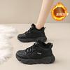 CRLAYDK массивные кроссовки для женщин с высоким верхом, модные, с меховой подкладкой, теплые зимние туфли на платформе, черные, женские, для ходьбы, папы, спорта, тенниса