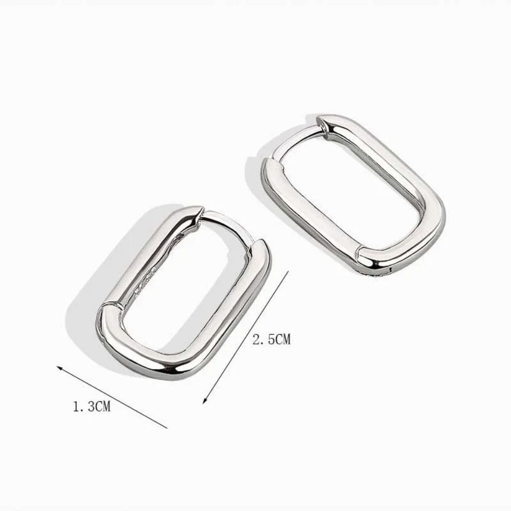 Золотые/серебряные геометрические линейные эллиптические серьги U-образной формы винтажные квадратные серьги-заявки для женщин