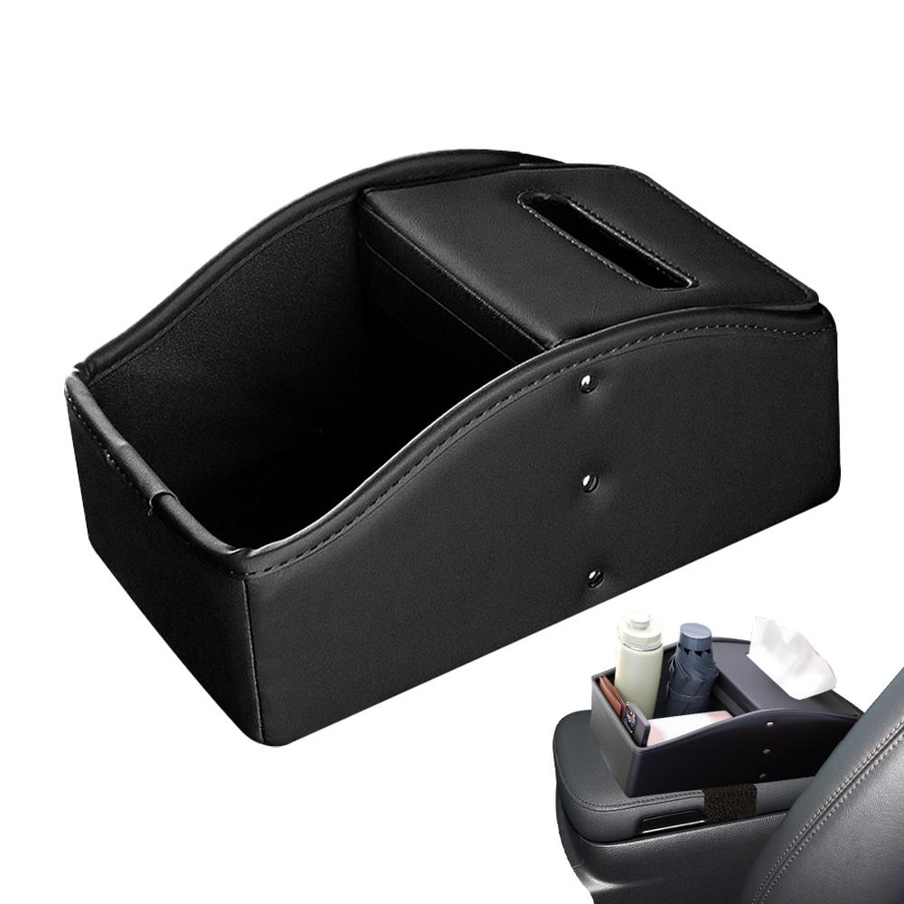 Armrest Console Storage Box Main Driving Storage Box PU Leather Multifunctional Car Storage Box Car Armrest Box Elegant Solution