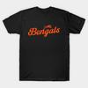 Мужская черная футболка с принтом Bengals Football Ретро Печать на трансферной бумаге без вырезания Хлопковая футболка