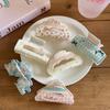 Korean Style Acrylic Bow Hair Claw Flower Geometry Shark Clip Lattice Hair Crab Clip Outdoor