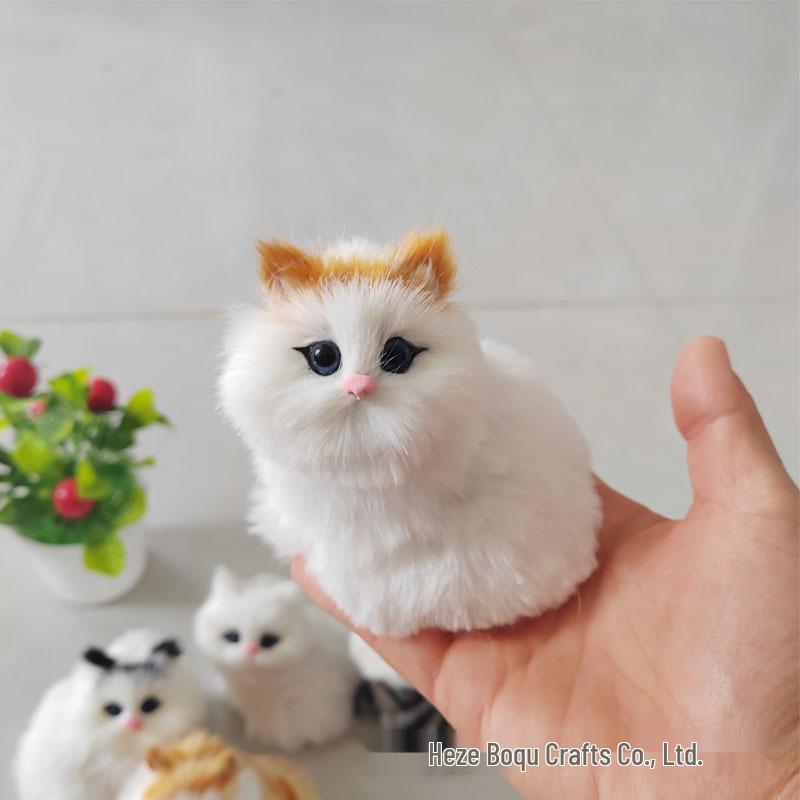 Мини-фигурка мяукающего котенка - Ручная работа, животное-украшение для сувенирных магазинов и достопримечательностей