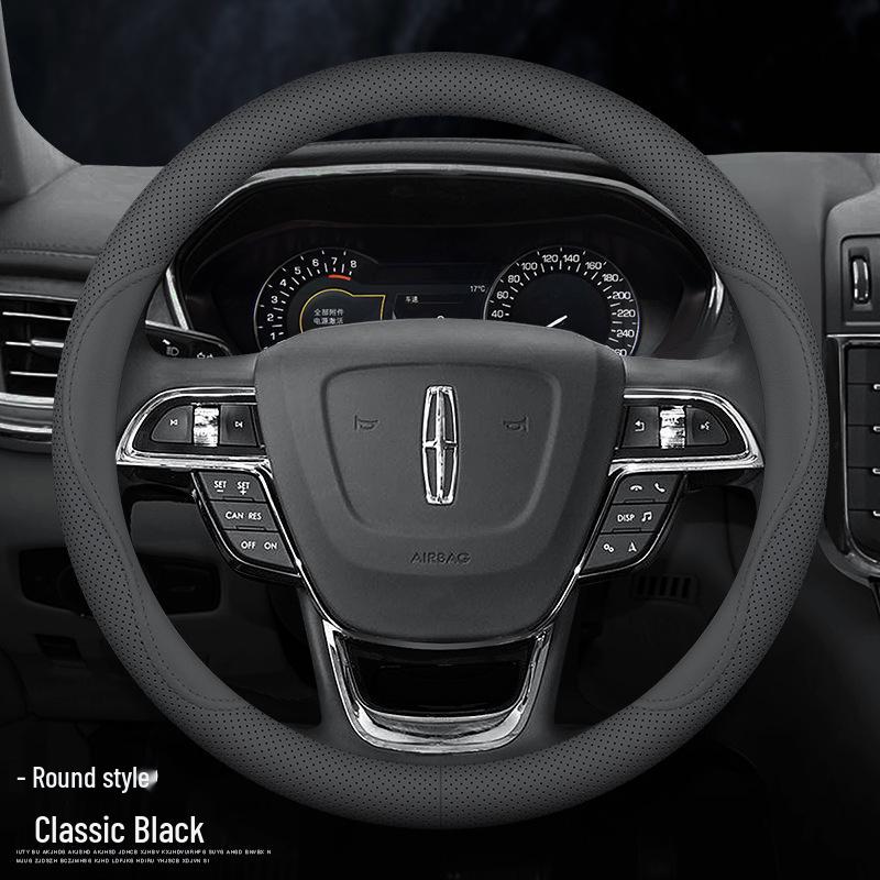 Чехол на руль из натуральной кожи Four Seasons для Lincoln Z, Adventure, Navigator, MKZ, Aviator, MKC, Continental, MKX