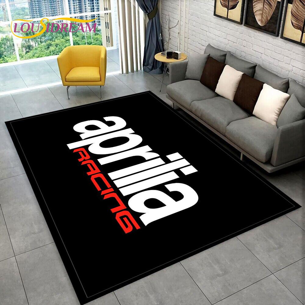 HD Ковер с логотипом мотоцикла Aprilia Racing для дома, гостиной, спальни, дивана, придверный коврик, декор, детский ковер, нескользящий коврик для пола 3D