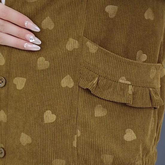 Женская вельветовая куртка-рубашка оверсайз на пуговицах с лацканами, повседневная блузка с длинным рукавом, топы, осенняя верхняя одежда