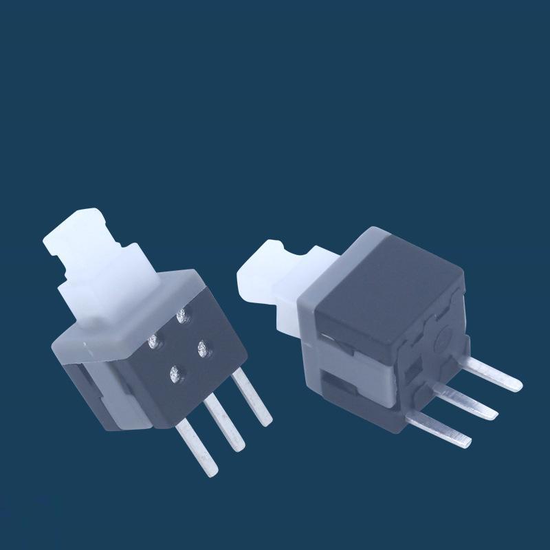 In Stock: 5.8x5.8 and 8.5x8.5 High/Flat Head Self-Locking Button Switch, Non-Locking Option Available