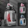 1.7L/2.7L/4L/5L Portable Large Capacity Straw Big Belly Bottle Heat-resistant Outdoor Sports and Fitness Water Cup Ton Bucket
