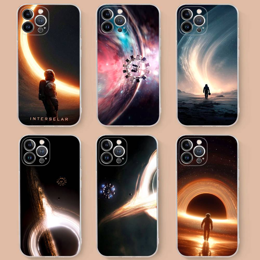 Interstellar Movie Transparent Phone Case for iPhone 17 Air 16 Pro Max 15 14 13 12 11Plus Shockproof Cover