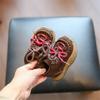 Winter Baby Boots For Boys Leather Colorful Shoes Lace Little Kids Shoes Short Fur Warm Cotton Toddler Children Boots