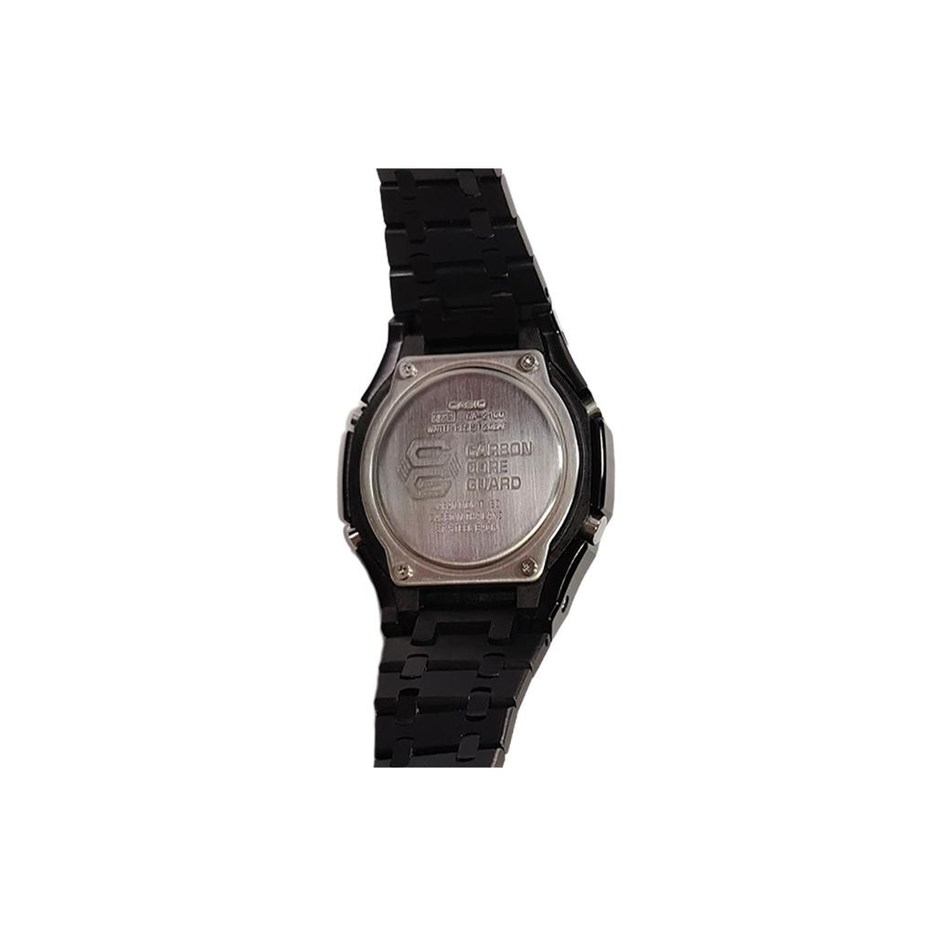 Casio Мужские часы с ЖК-дисплеем и аналоговой индикацией, серия 44 мм, черные, GA-2100-1A1(Watch3--)