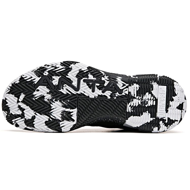 Anta Attack 2 удобные спортивные износостойкие дышащие баскетбольные кроссовки средней высоты мужские кроссовки черные 112031107-2