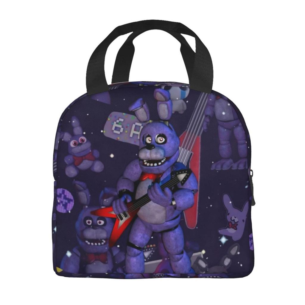 Изолированные сумки для ланча FNAF Мерч At Freddys Контейнер для ланча Повседневный Термосумка Ланч-бокс Для пикника