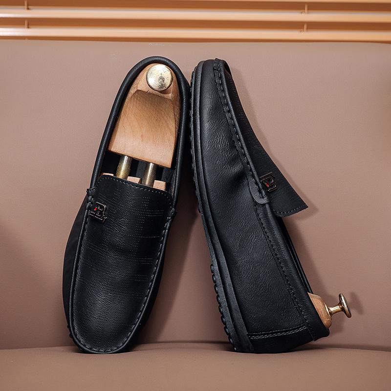 Summer Men Casual Shoes Leather Breathable Comfort Slip-on Mens Driving Shoes Luxury Brand Men Loafers Mens Lazy Shoes Moccasins