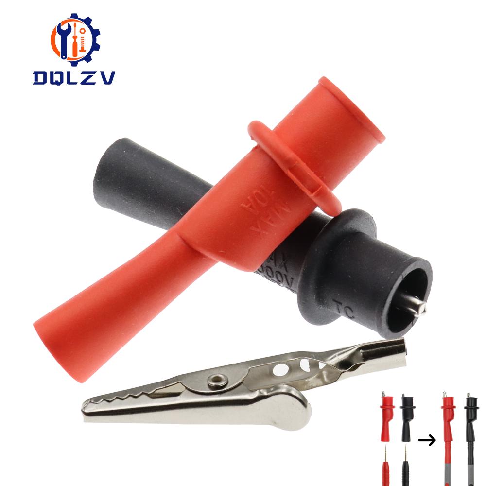 2PCS Crocodile Alligator Clips Clamps for Multimeter Tester Probe Insulated Crocodile Test Clip Connector