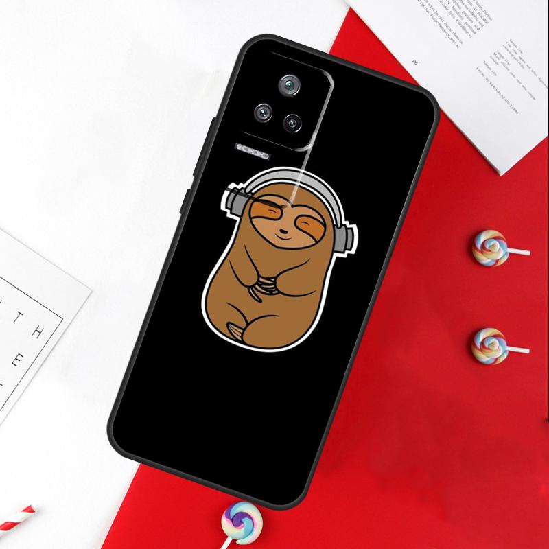 Kawaii Cute Sloth Face Cover For Xiaomi 15 Ultra 13 14 11T 12T 13T 14T Pro POCO X7 Pro X3 X5 X6 M6 F5 F6 Pro Case