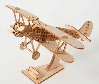 TOKIX 3D Puzzle для взрослых 3D Puzzle Сборка деревянного пазла Сборка пазла для взрослых Деревянная головоломка для взрослых Набор для творчества Деревянный самолет