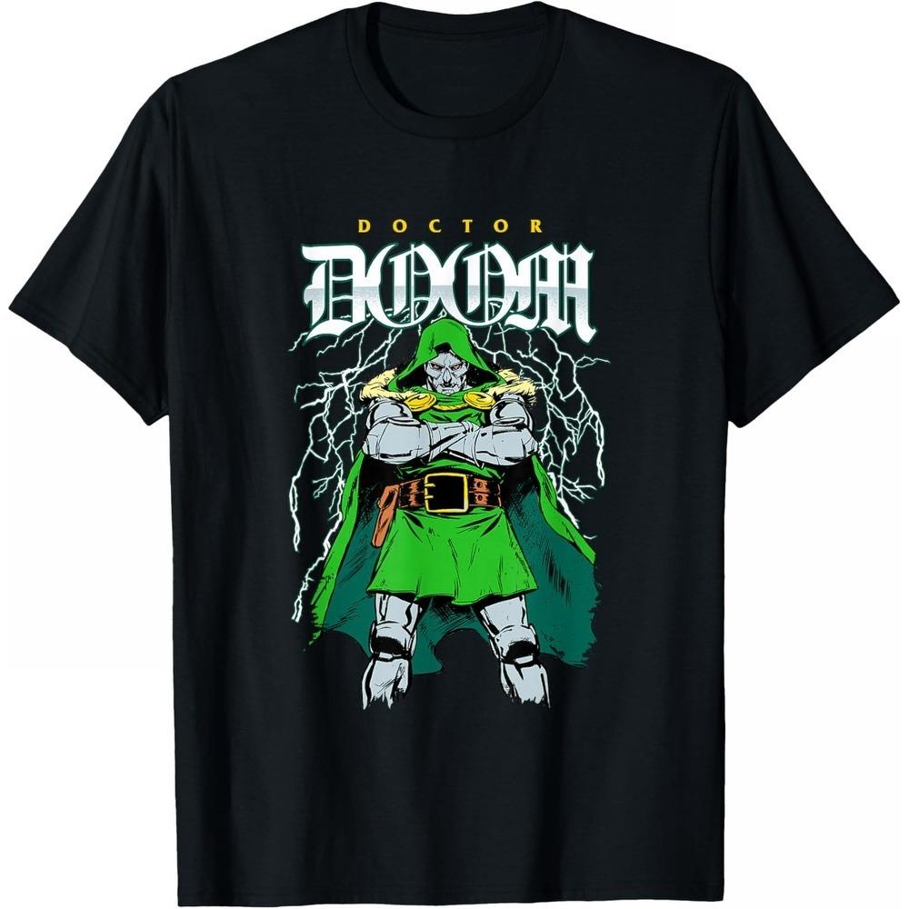 Doctor Doom Marvel TShirt Unisex Short Sleeve Villain Style Cotton Classic Fit Crew Neck Collection Top for Adult Collectors