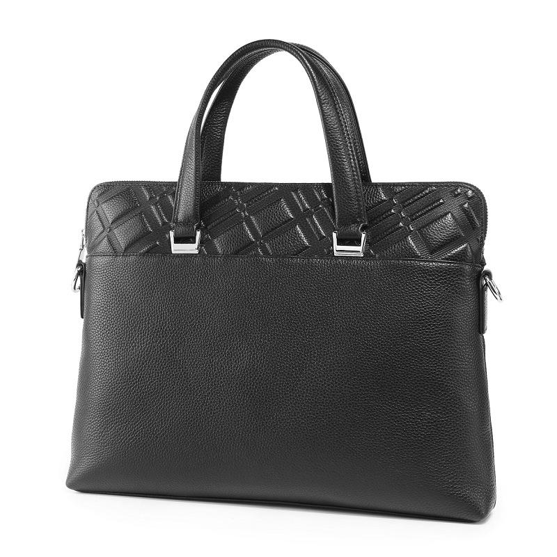 Мужской портфель из натуральной кожи, деловая сумка, модная повседневная сумка из коровьей кожи, большая вместимость, компьютерная сумка