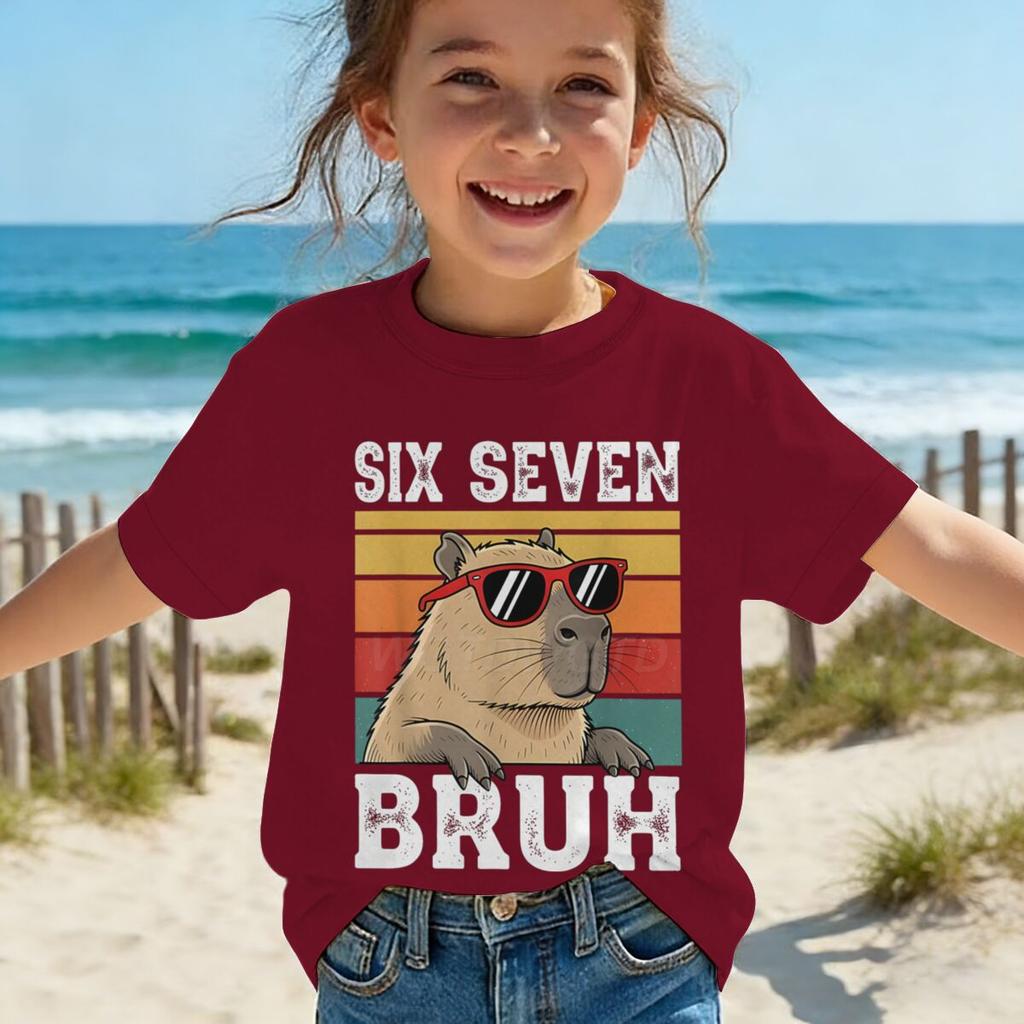 Fashion Women's T-Shirt Six Seven 67 Meme Graphic Print Women's Tees Top Summer Short Sleeve O Neck Casual Outdoor Women's Clothing